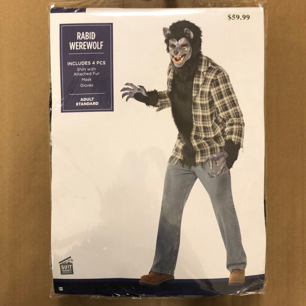 Rabid Werewolf Adult Costume! New!